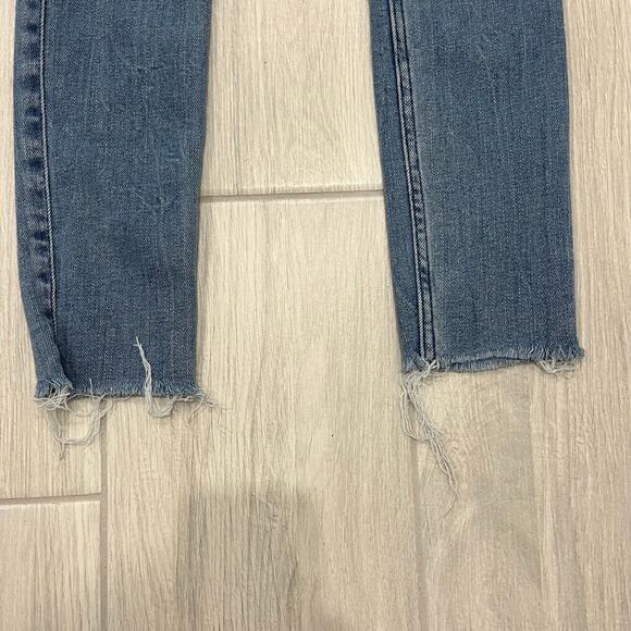 Abercrombie & Fitch Junior's 2R Super Skinny High Rise Floral Embroidery Jeans - Picture 2 of 7